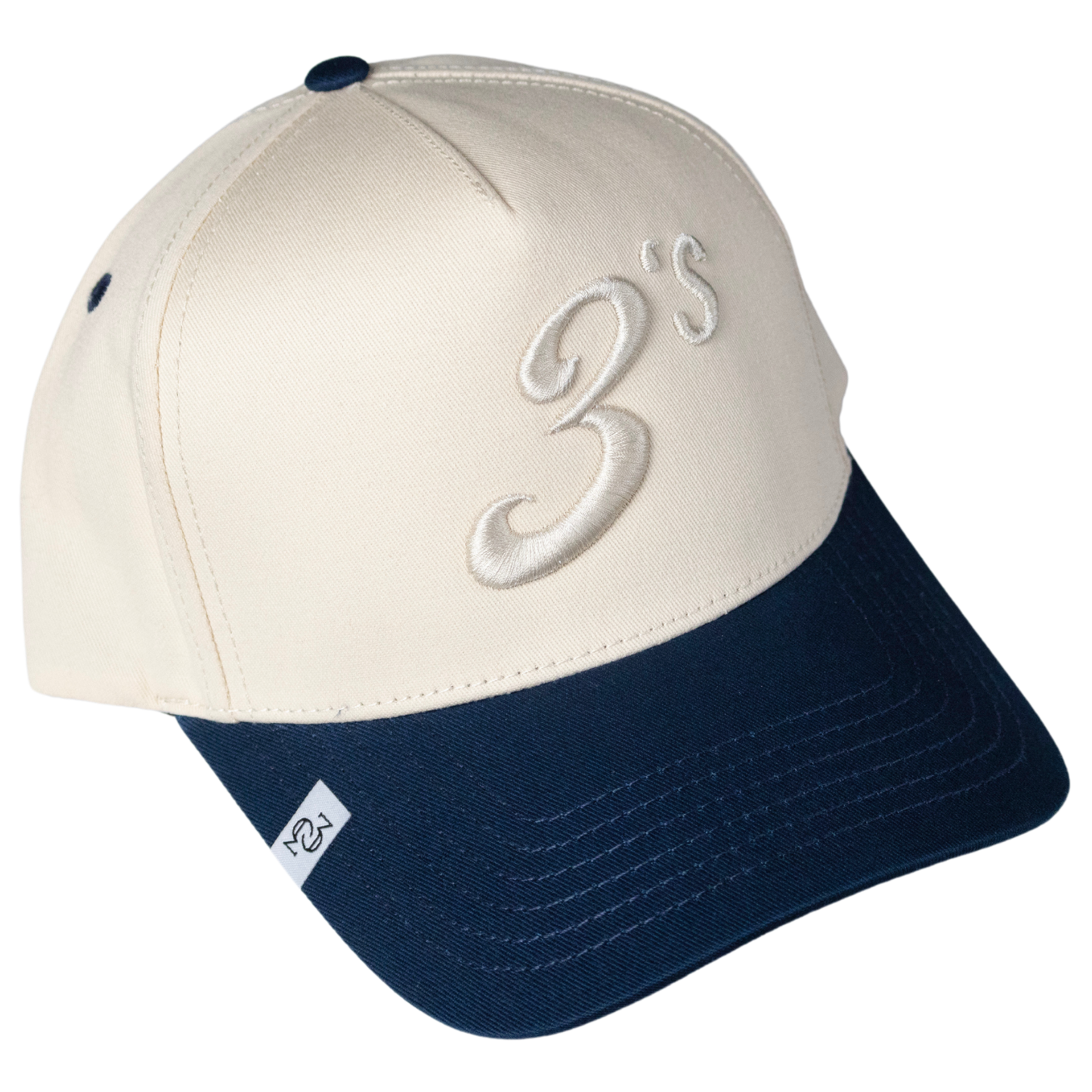 THE 3'S HAT (CREAM & NAVY)