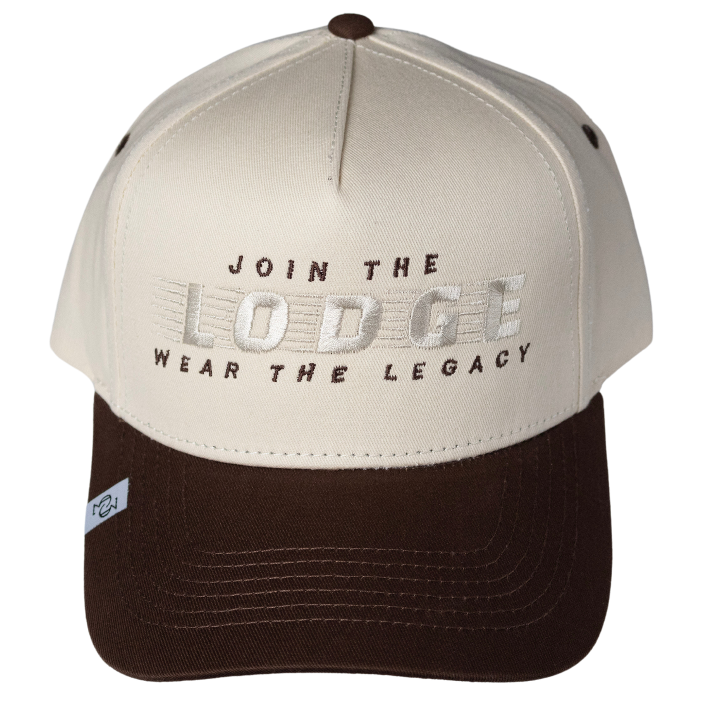 THE JOIN THE LODGE HAT (CREAM & BROWN)