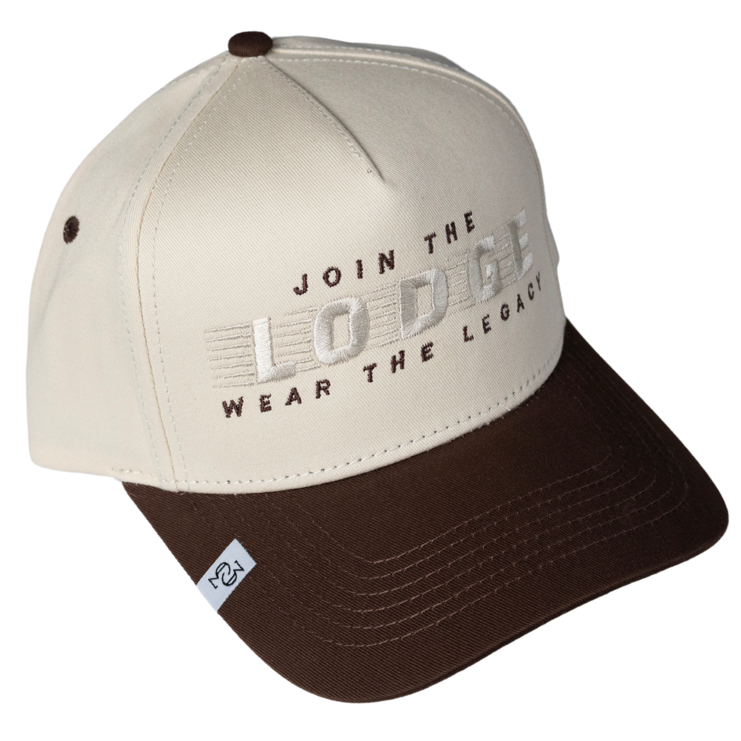 THE JOIN THE LODGE HAT (CREAM & BROWN)