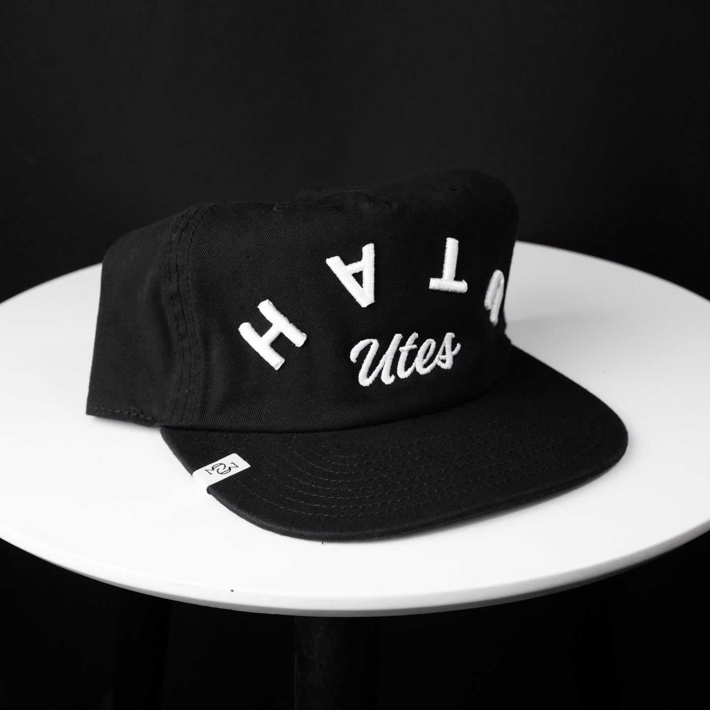 THE FLIPPED UTAH HAT (UNSTRUCTURED BLACK)