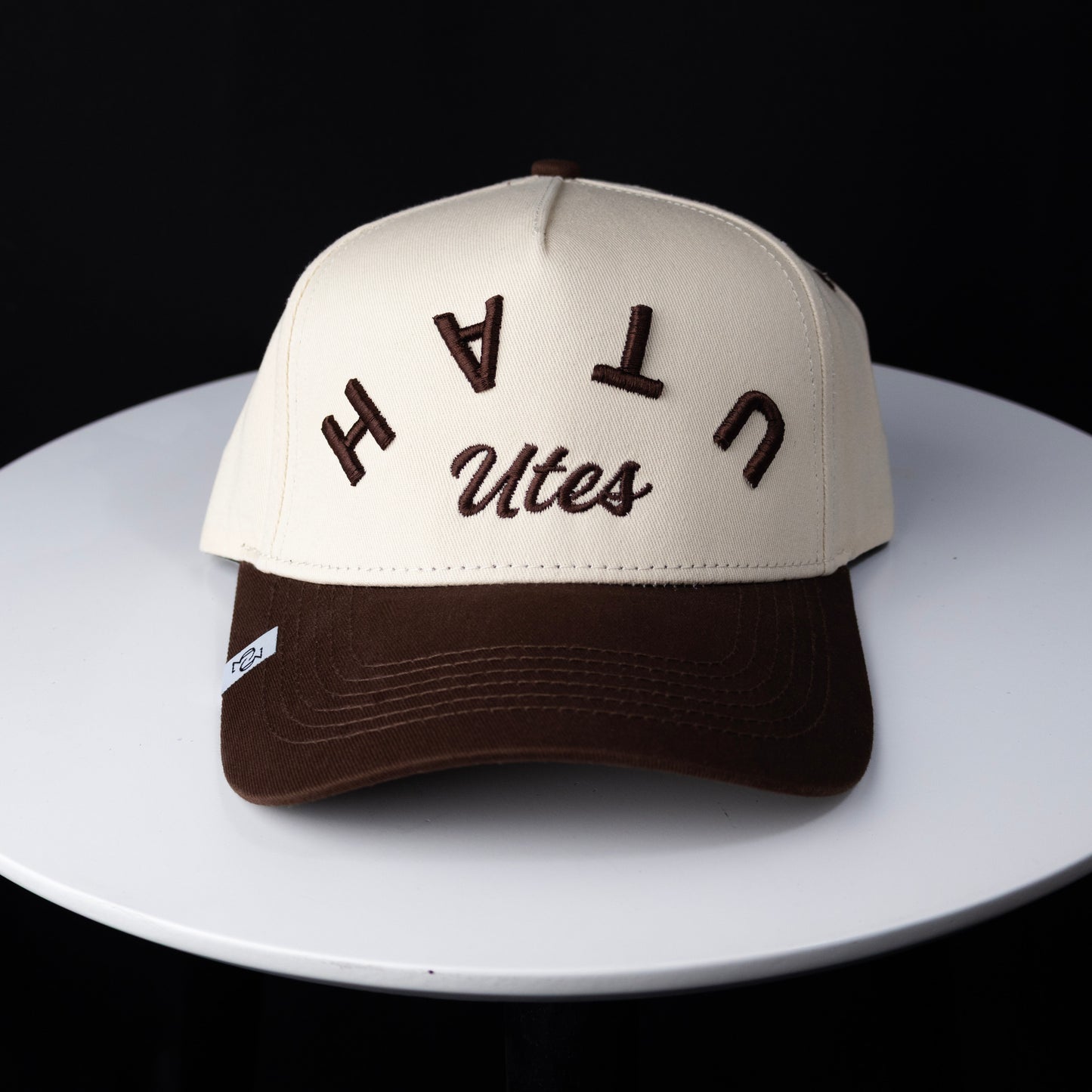 THE FLIPPED UTAH HAT (CREAM & BROWN)