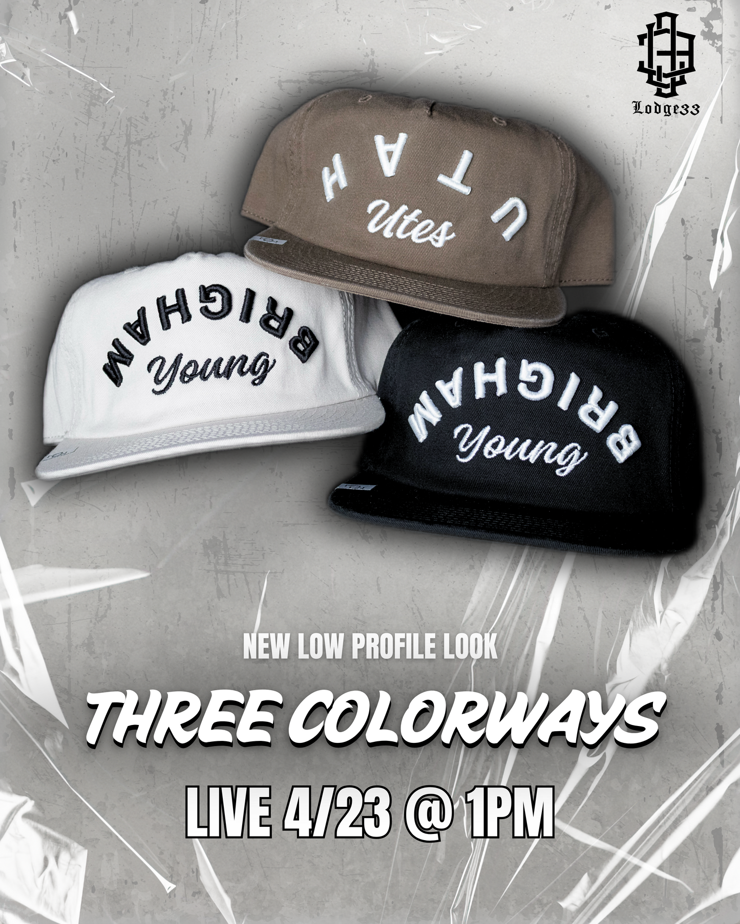 THE FLIPPED UTAH HAT (UNSTRUCTURED BLACK)