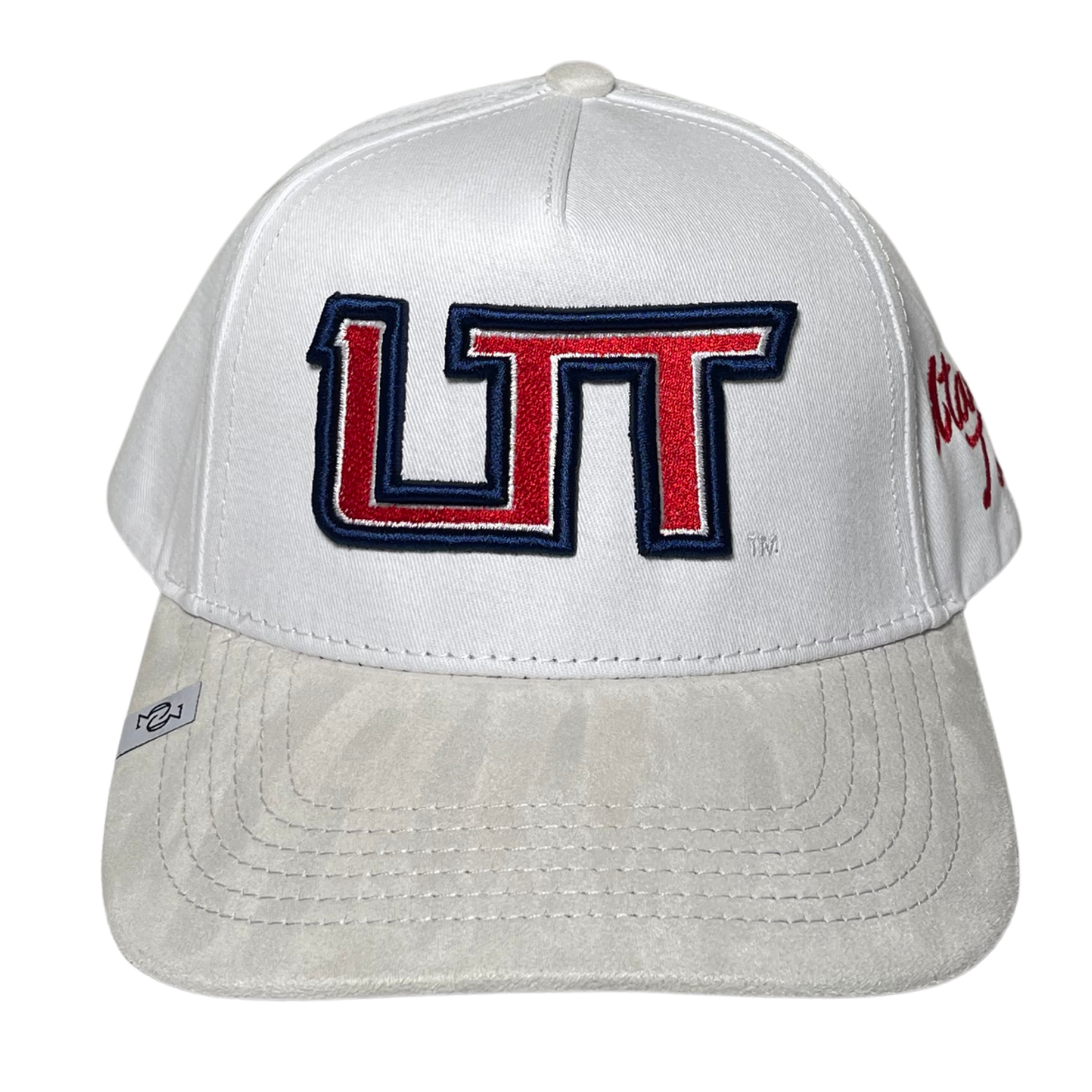NEW - UTAH TECH WHITE & GREY SUEDE HAT