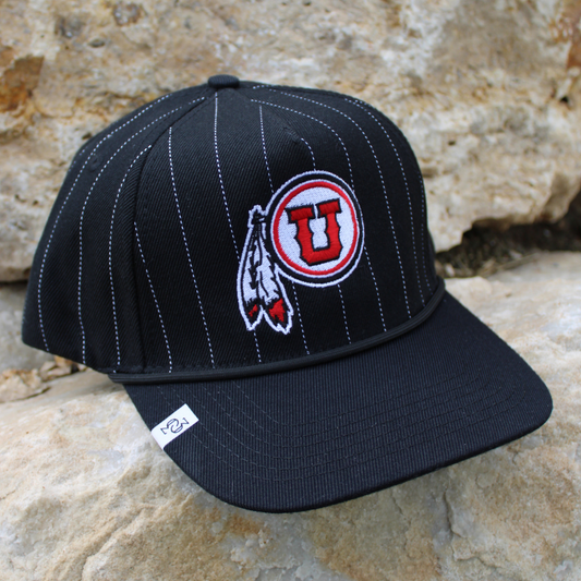 NEW - RETRO DRUM & FEATHER UTES PINSTRIPE HAT