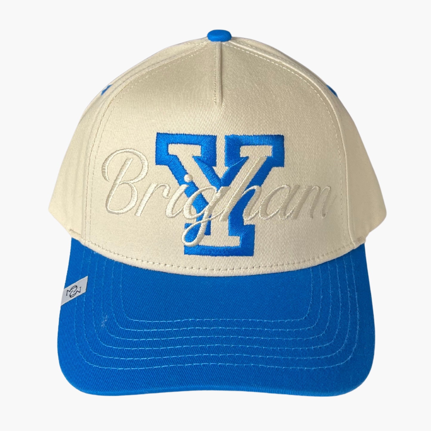 THE BLOCK Y SCRIPT (CREAM & ROYAL) HAT