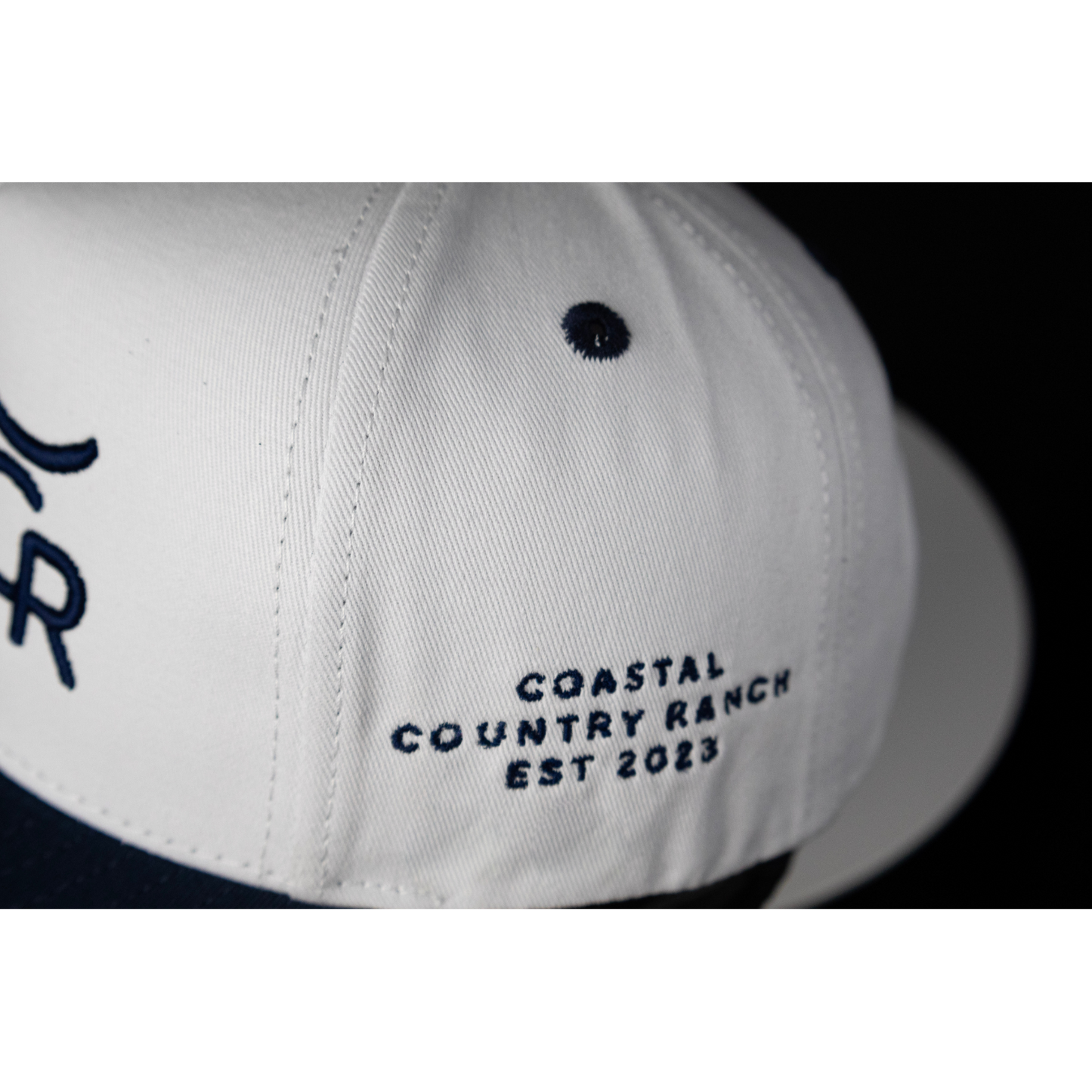 WHITE & NAVY (CC RANCH HAT)