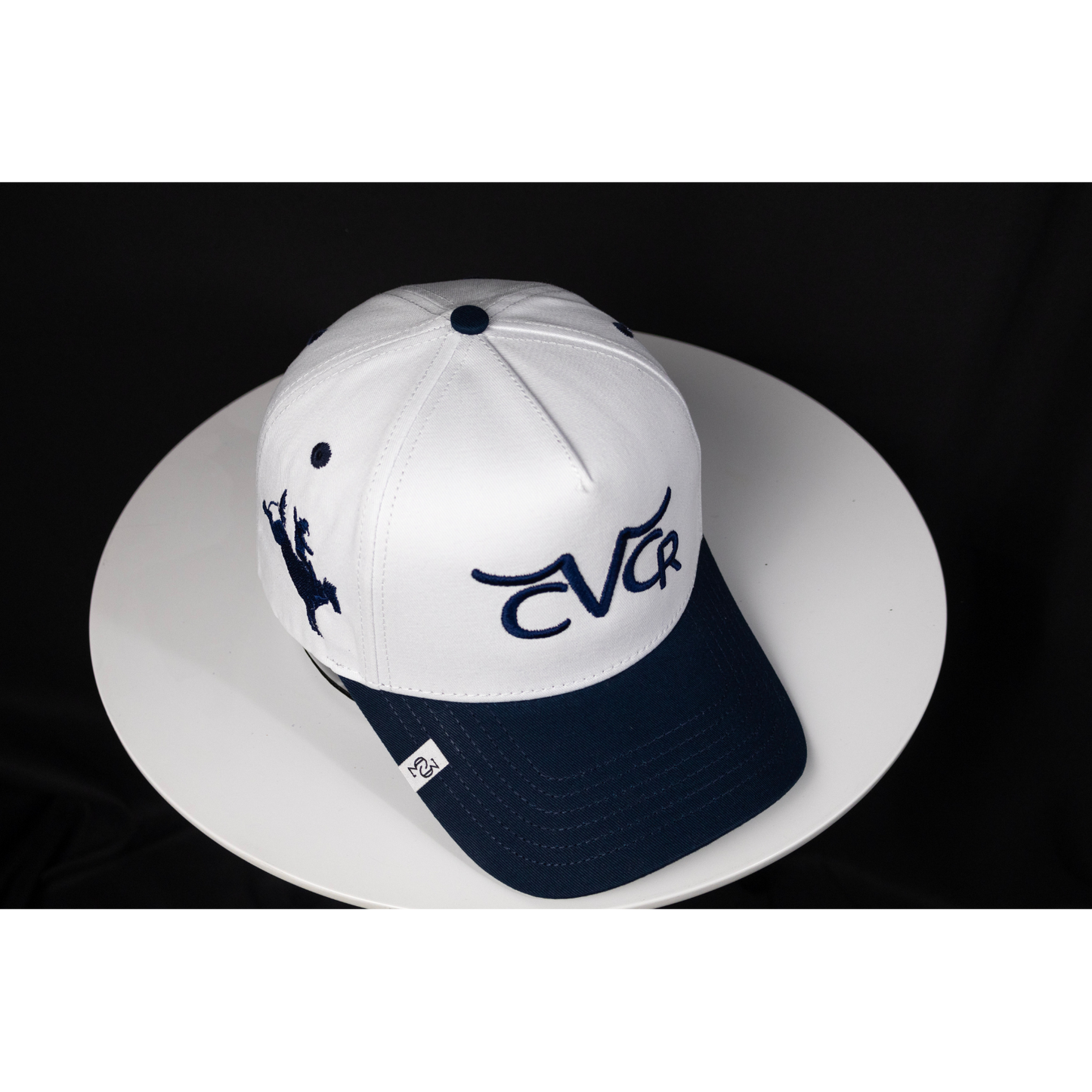 WHITE & NAVY (CC RANCH HAT)