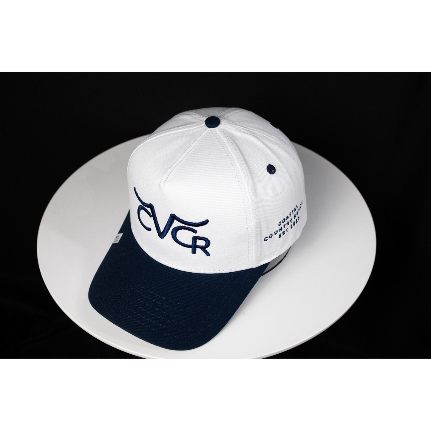 WHITE & NAVY (CC RANCH HAT)